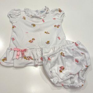 Adorable Dress with Teddy Bears and Ballet Slipper